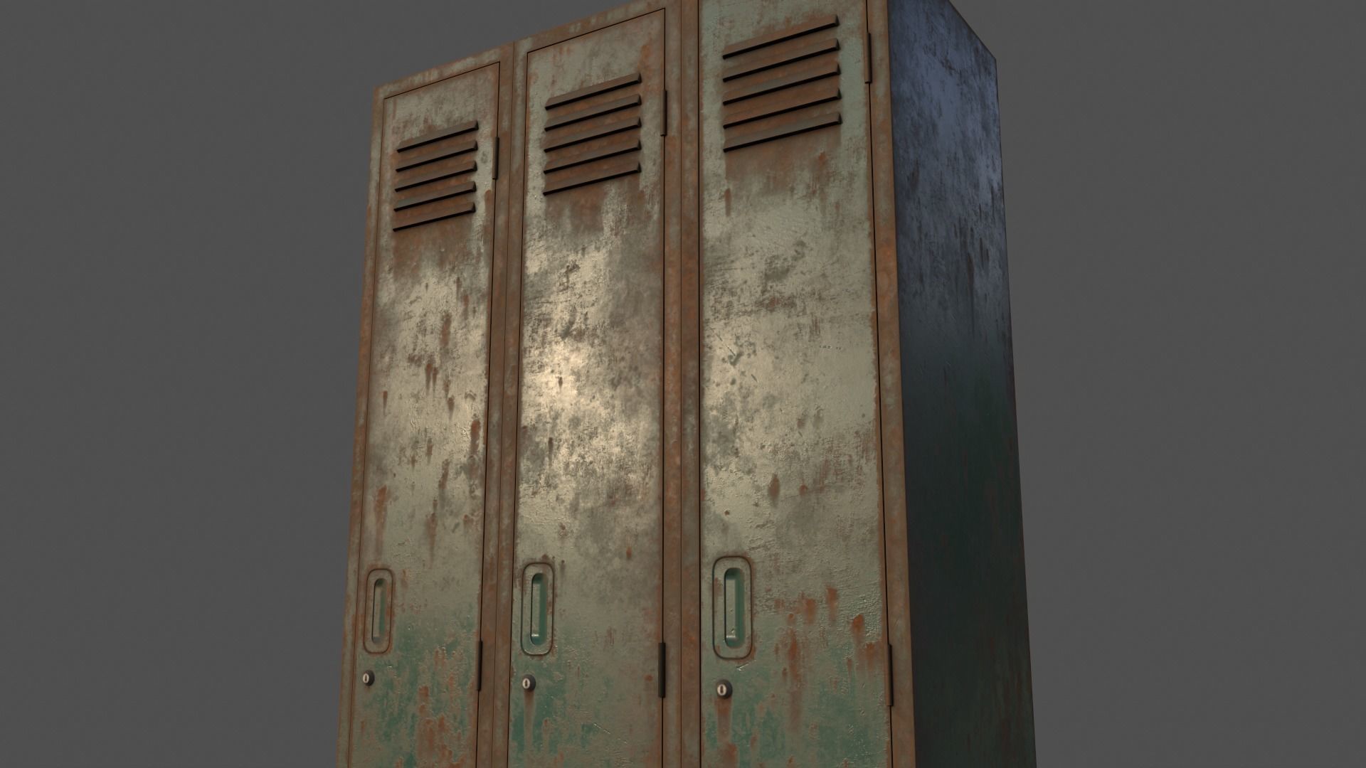 PBR School Gym Locker 03 - Multi color Pack 3D Model Collection_64
