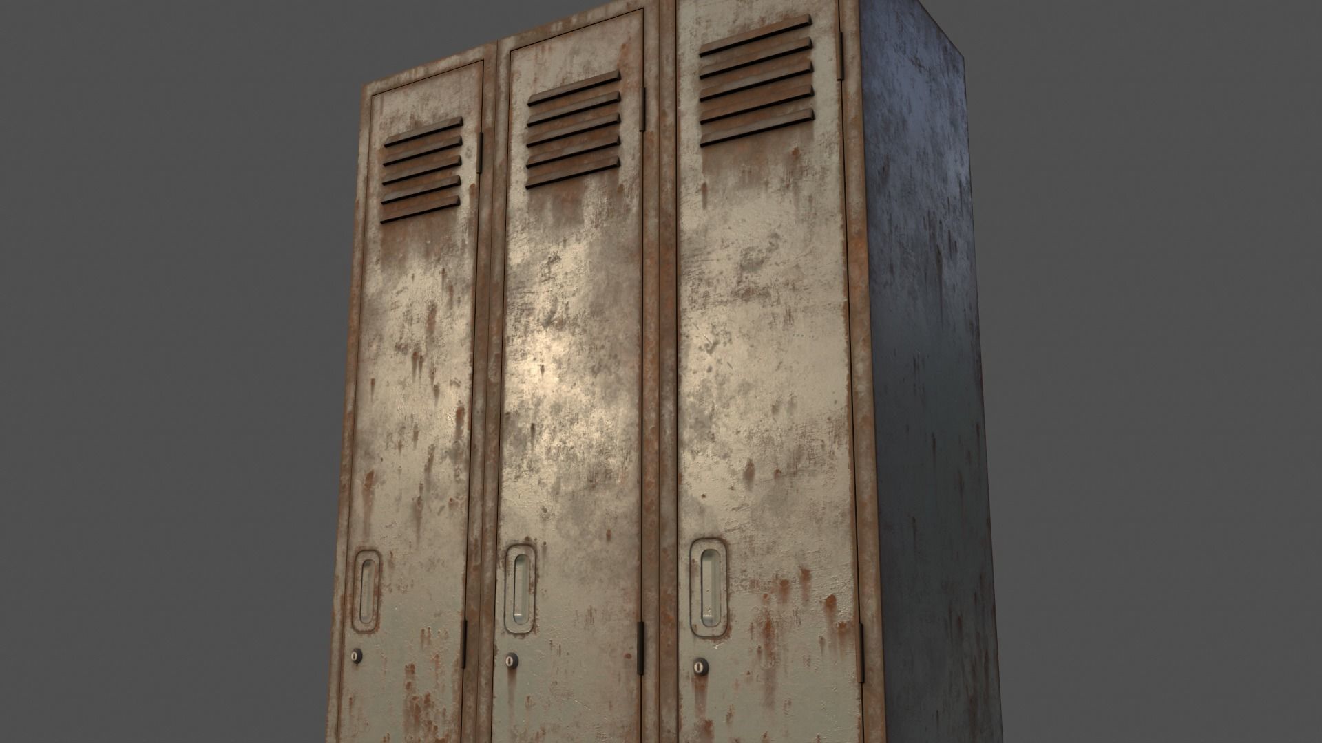 PBR School Gym Locker 03 - Multi color Pack 3D Model Collection_61