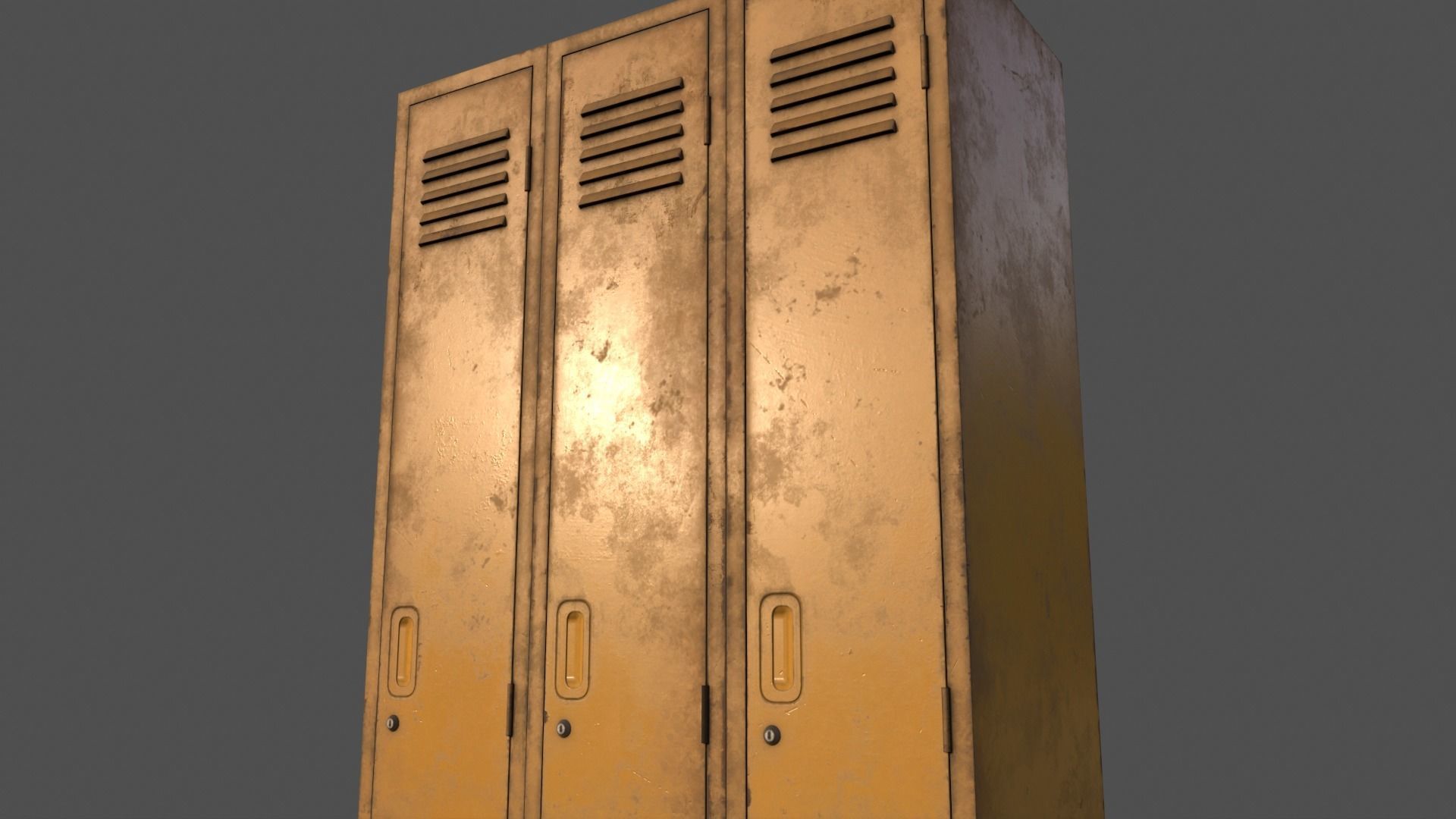 PBR School Gym Locker 03 - Multi color Pack 3D Model Collection_81