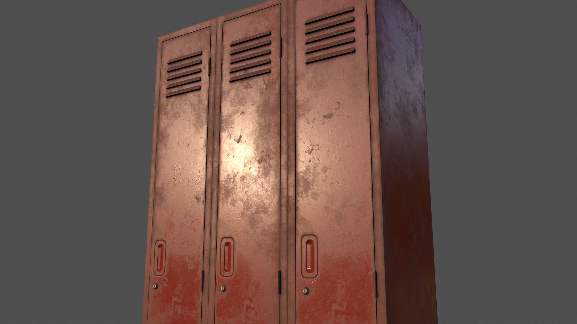 PBR School Gym Locker 03 - Multi color Pack 3D Model Collection_72