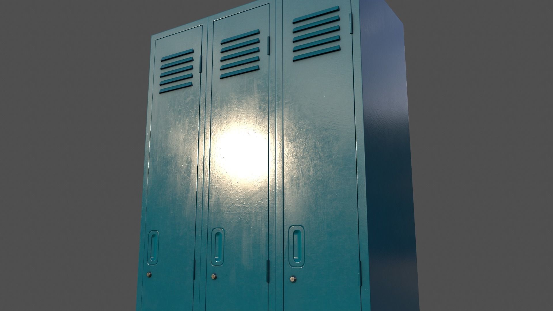 PBR School Gym Locker 03 - Multi color Pack 3D Model Collection_83