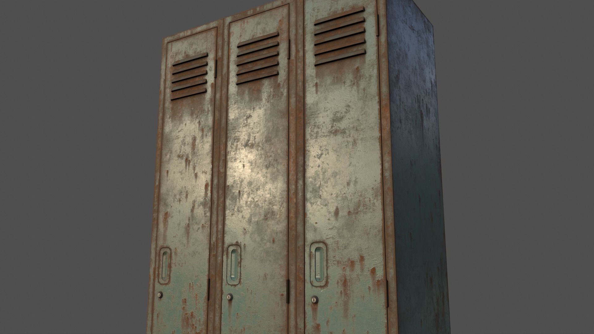 PBR School Gym Locker 03 - Multi color Pack 3D Model Collection_58