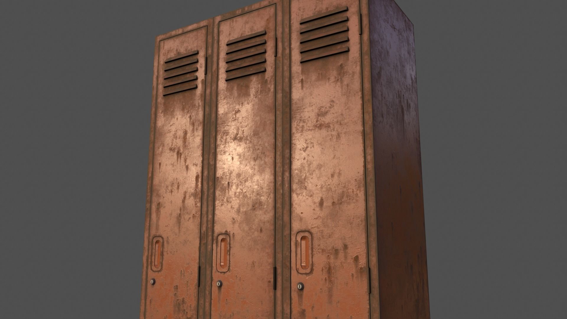 PBR School Gym Locker 03 - Multi color Pack 3D Model Collection_70