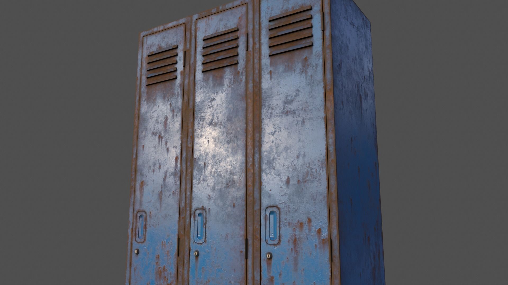 PBR School Gym Locker 03 - Multi color Pack 3D Model Collection_88