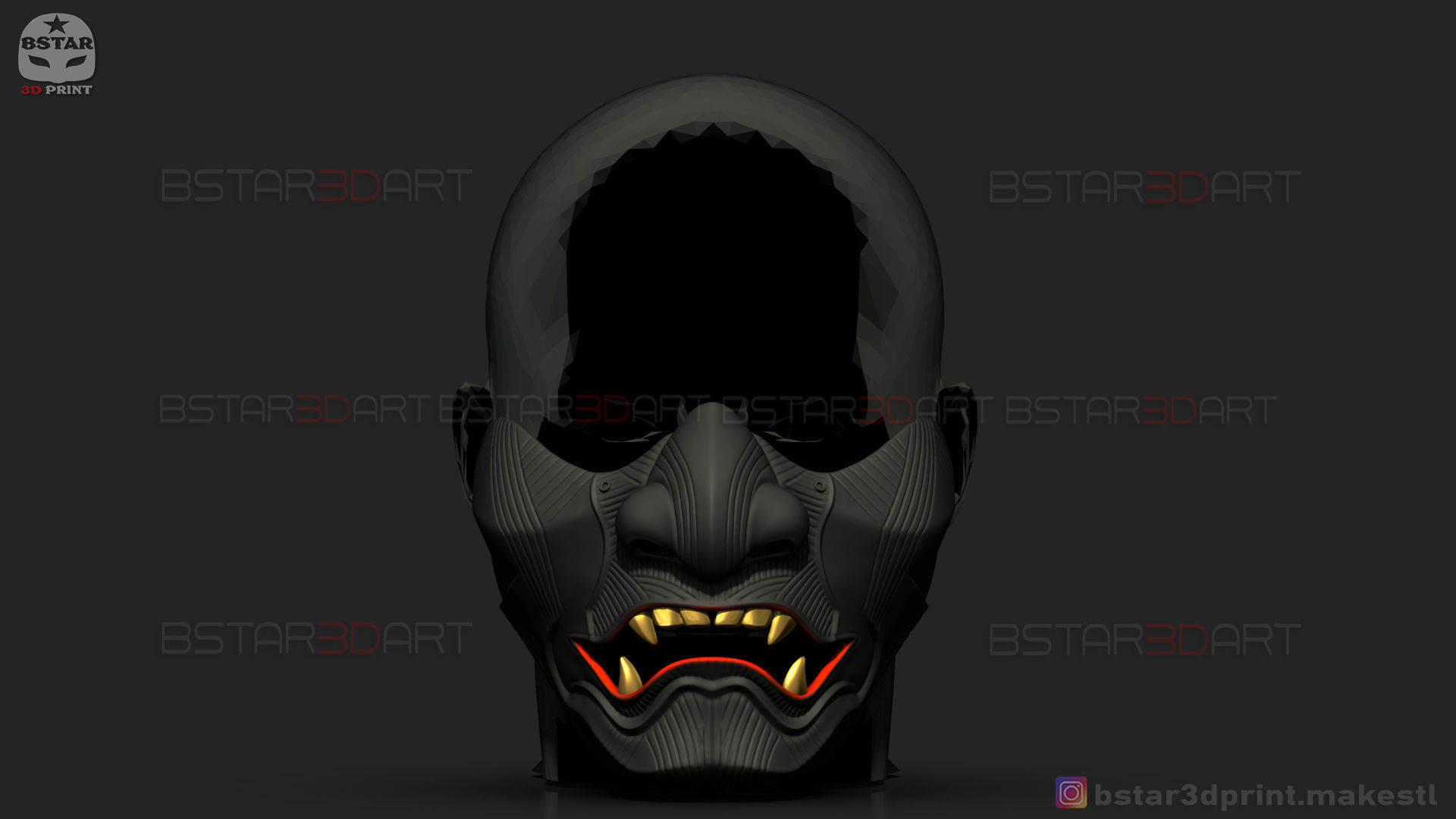 Ghost Of Tsushima - The Sakai Mask - Samurai Cosplay Mask 3D print model_19