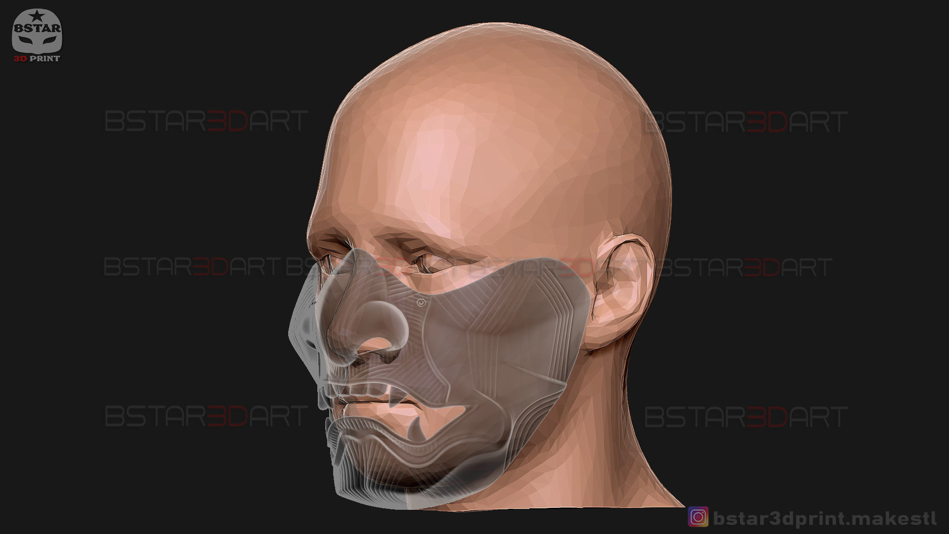 Ghost Of Tsushima - The Sakai Mask - Samurai Cosplay Mask 3D print model_32