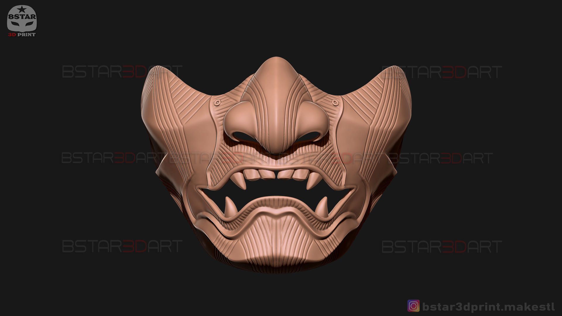 Ghost Of Tsushima - The Sakai Mask - Samurai Cosplay Mask 3D print model_24