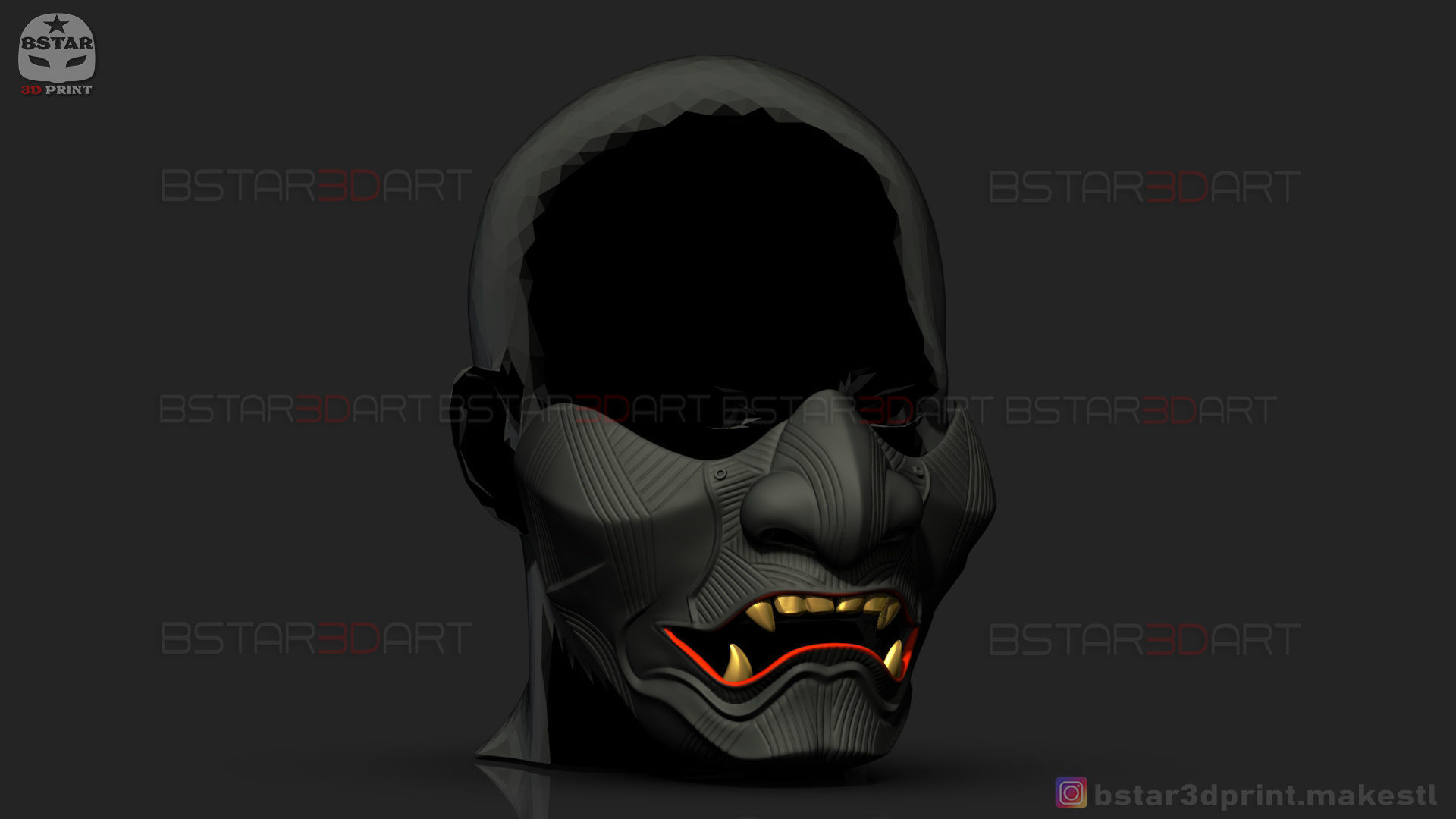 Ghost Of Tsushima - The Sakai Mask - Samurai Cosplay Mask 3D print model_23
