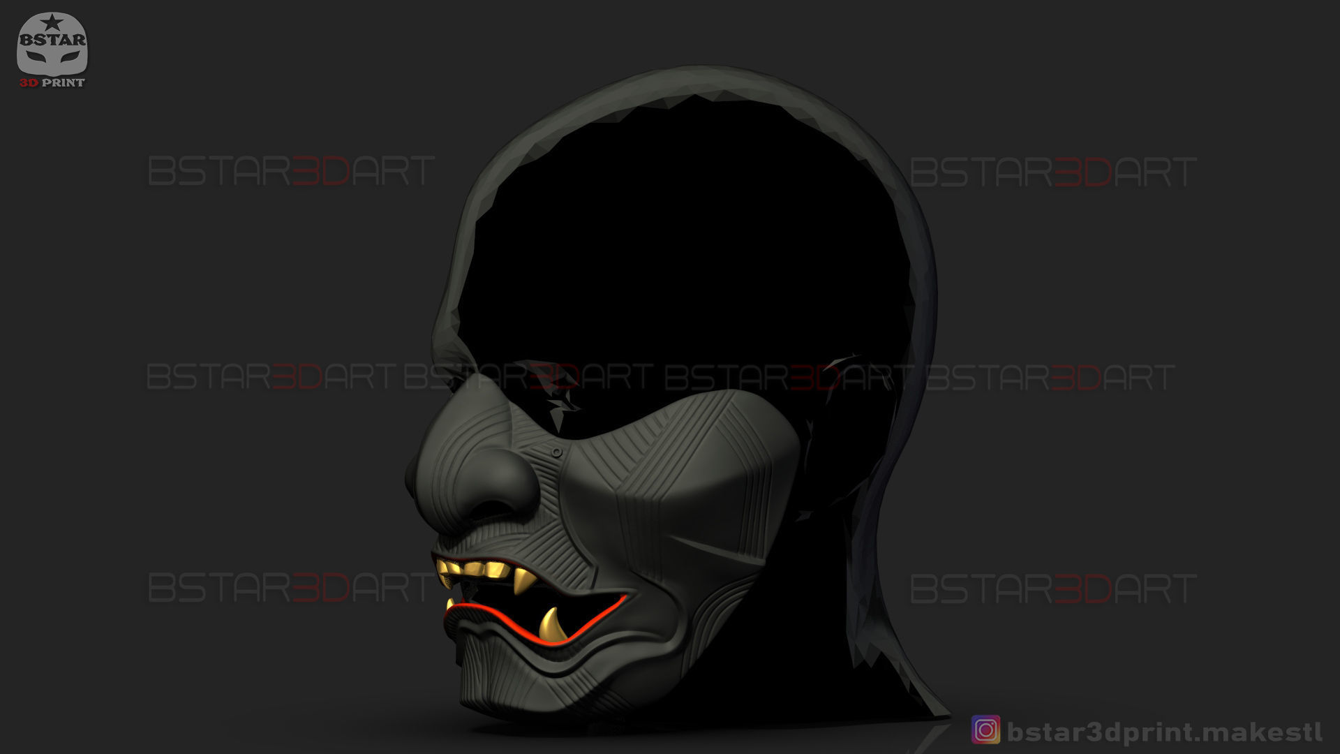 Ghost Of Tsushima - The Sakai Mask - Samurai Cosplay Mask 3D print model_20