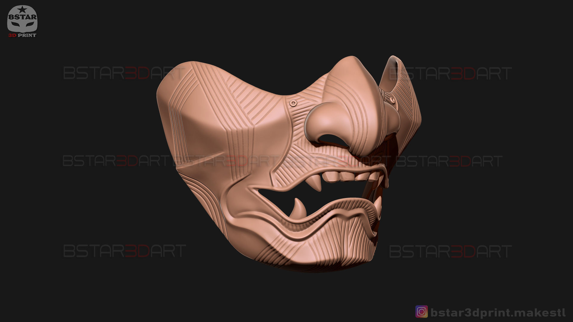 Ghost Of Tsushima - The Sakai Mask - Samurai Cosplay Mask 3D print model_30