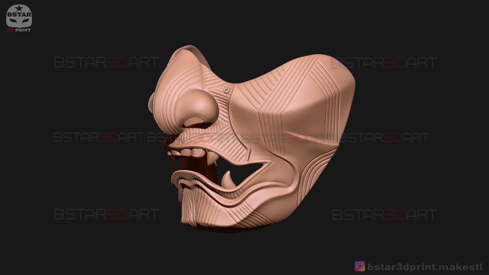 Ghost Of Tsushima - The Sakai Mask - Samurai Cosplay Mask 3D print model_25