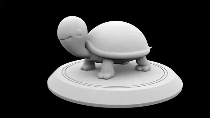 Tortoise sea turtle cartoon toon animal fish water Reptilia cute 3D model