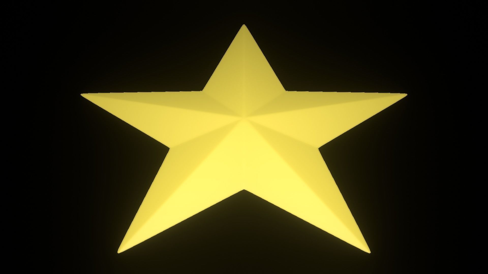 3d star golden Low-poly 3D model_1