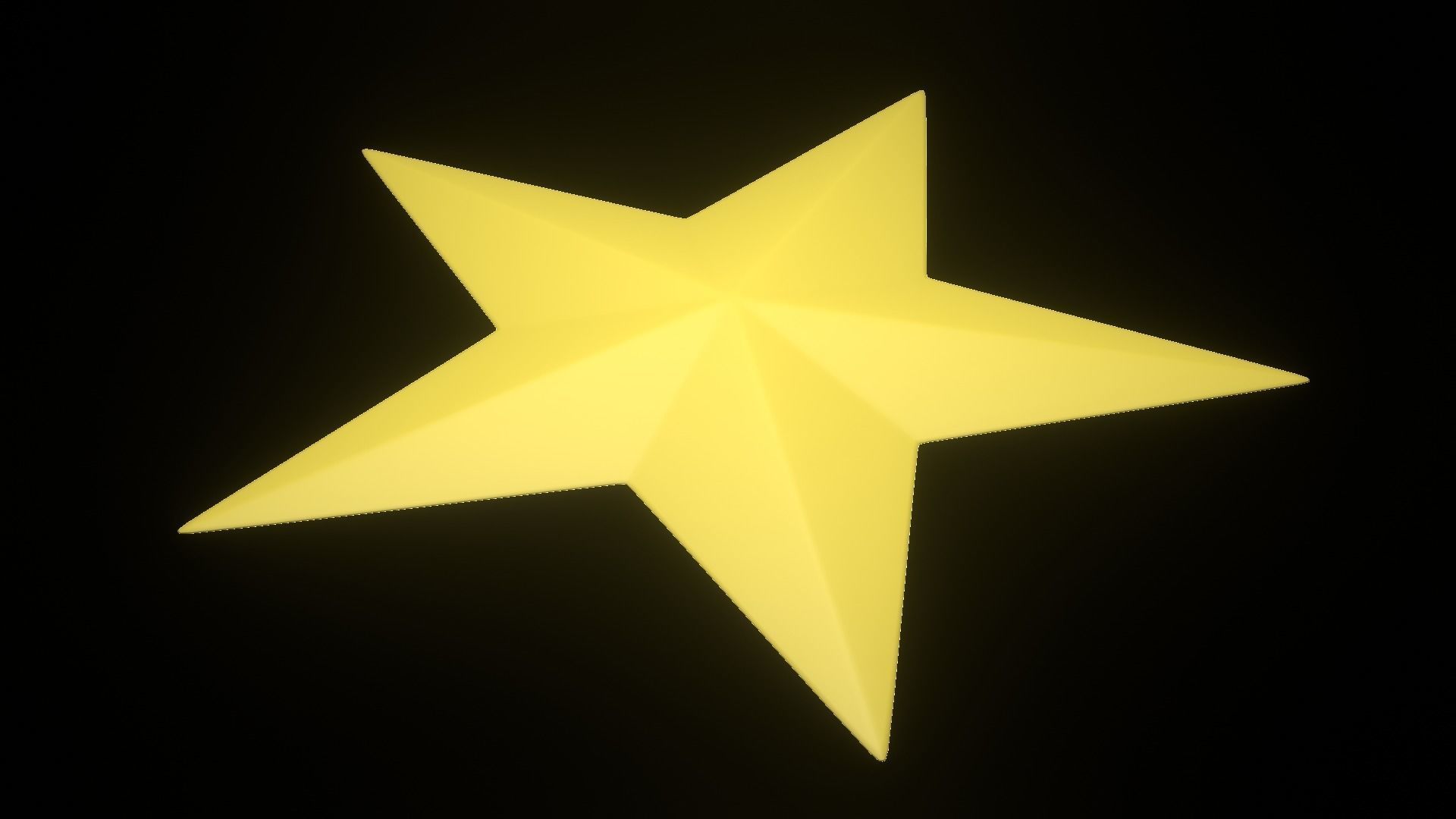 3d star golden Low-poly 3D model_2