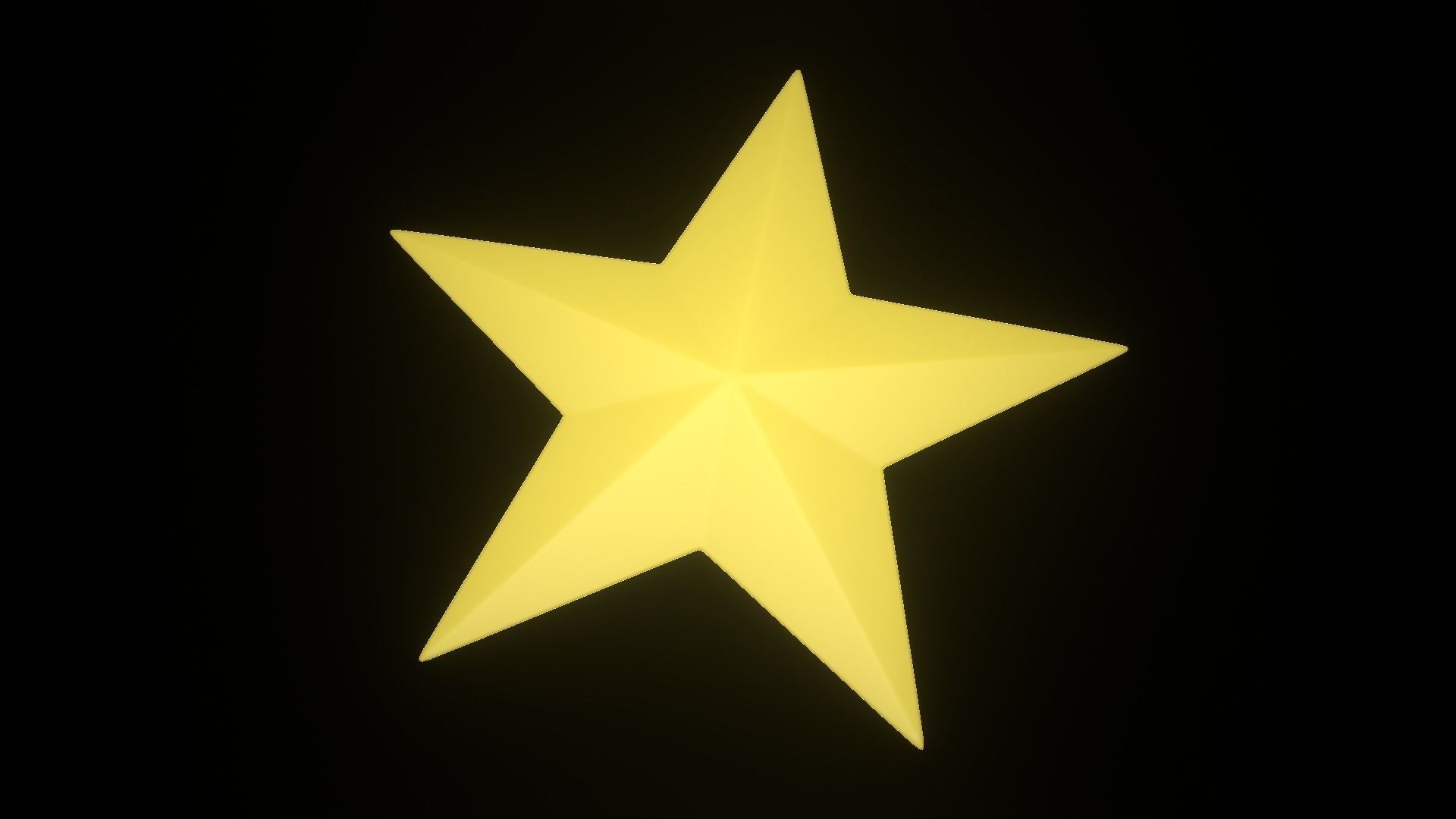 3d star golden Low-poly 3D model_3