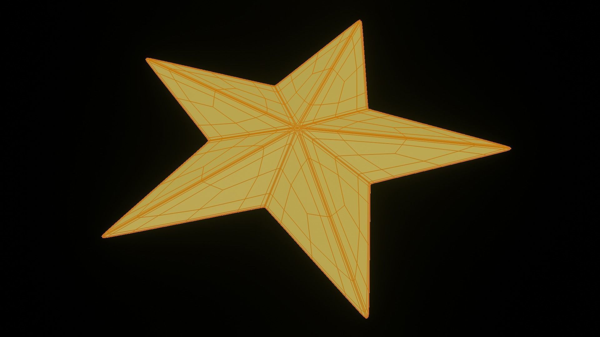 3d star golden Low-poly 3D model_5