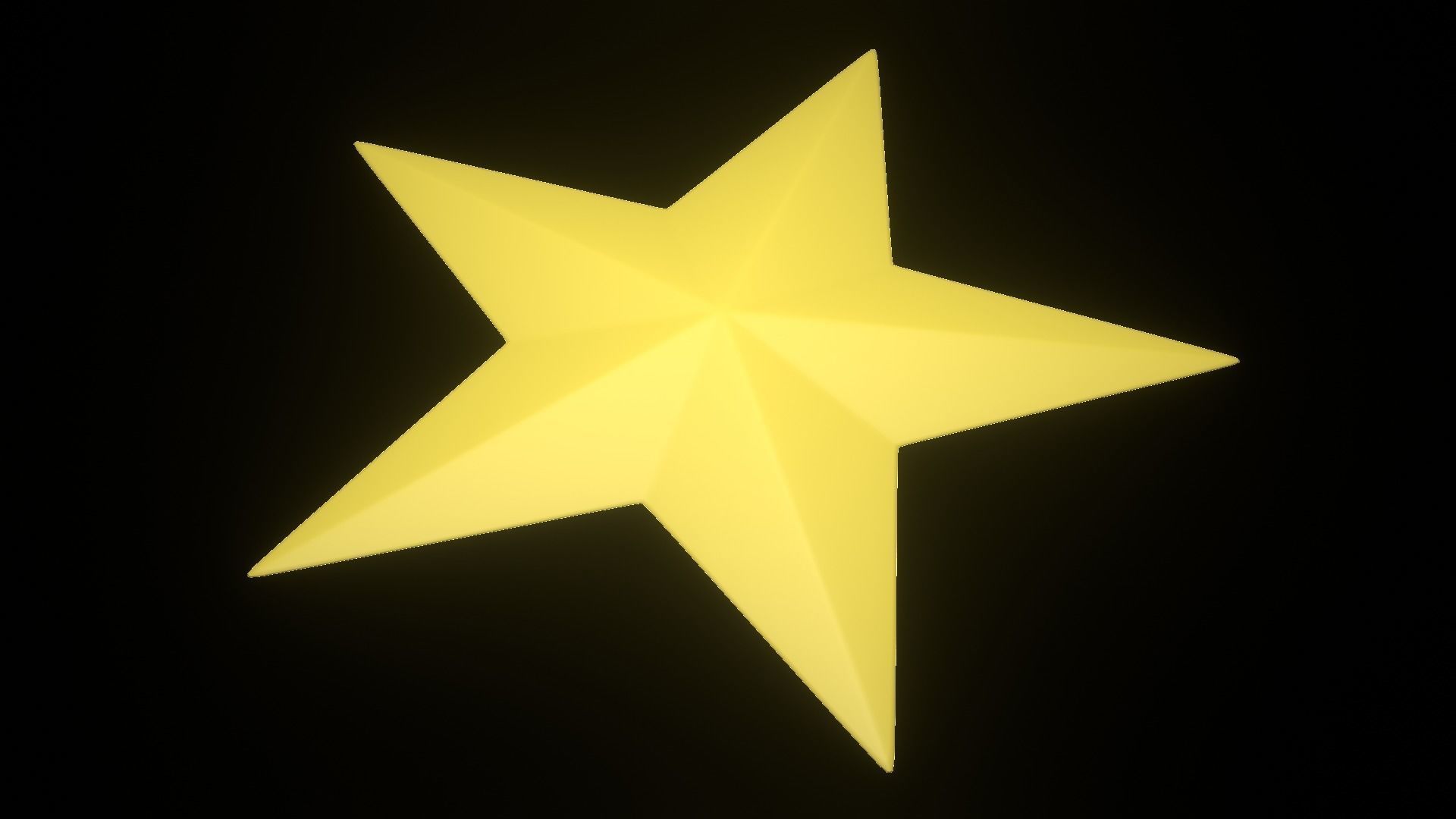 3d star golden Low-poly 3D model_4