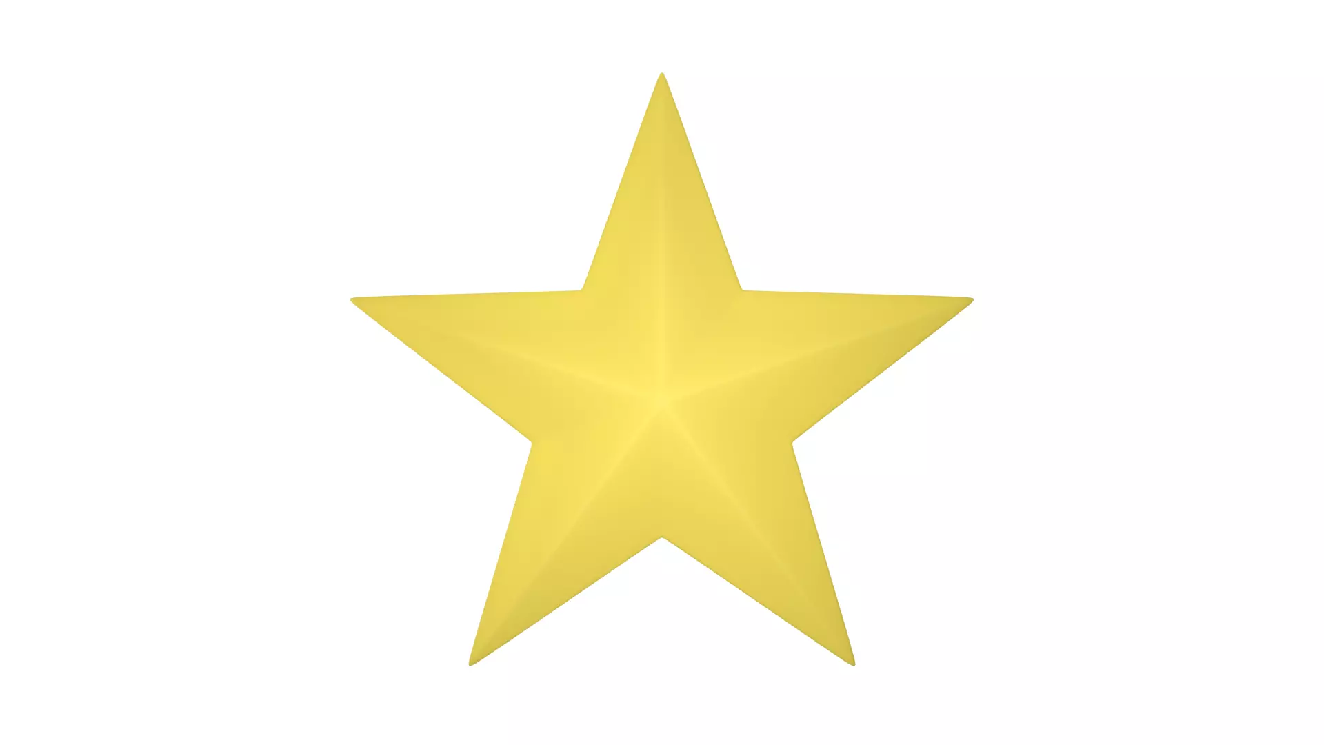 3d star golden Low-poly 3D model_0