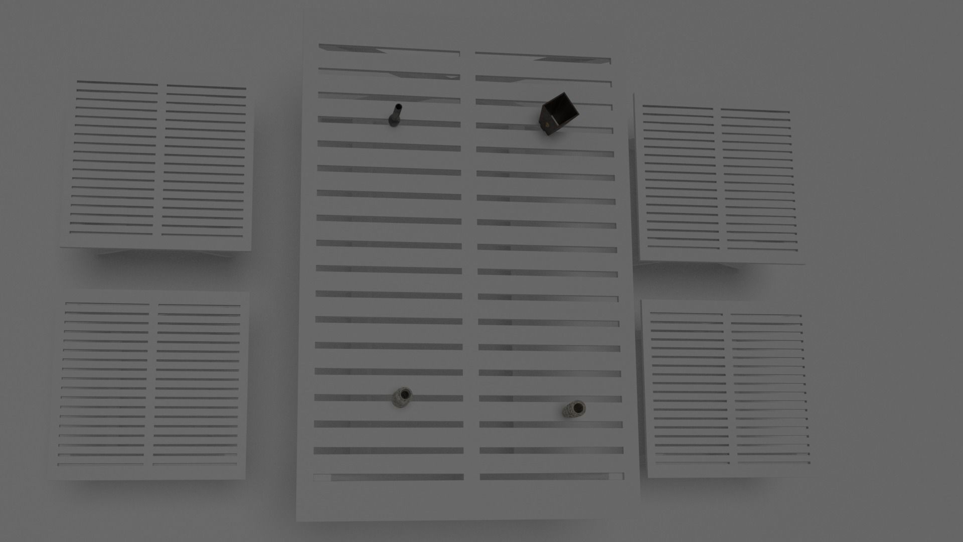 Outdoor table with geometric patterns 3D model_3