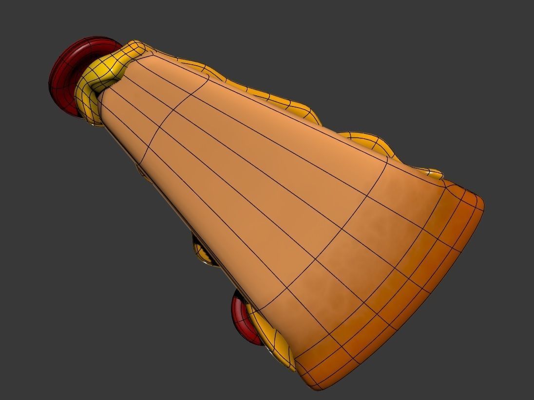 Cartoon Pizza 3D model_5