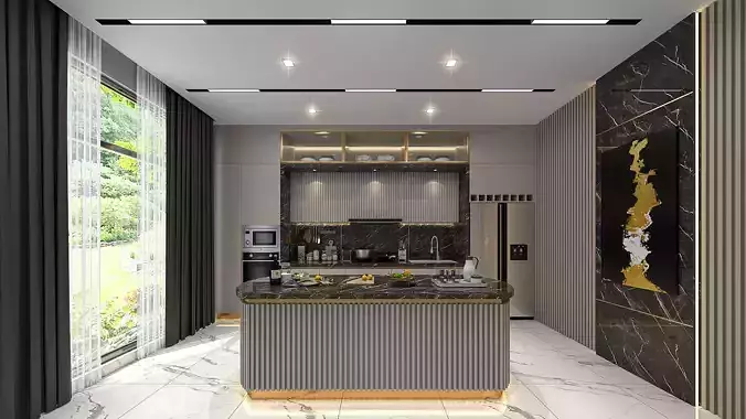 Modern kitchen with island design