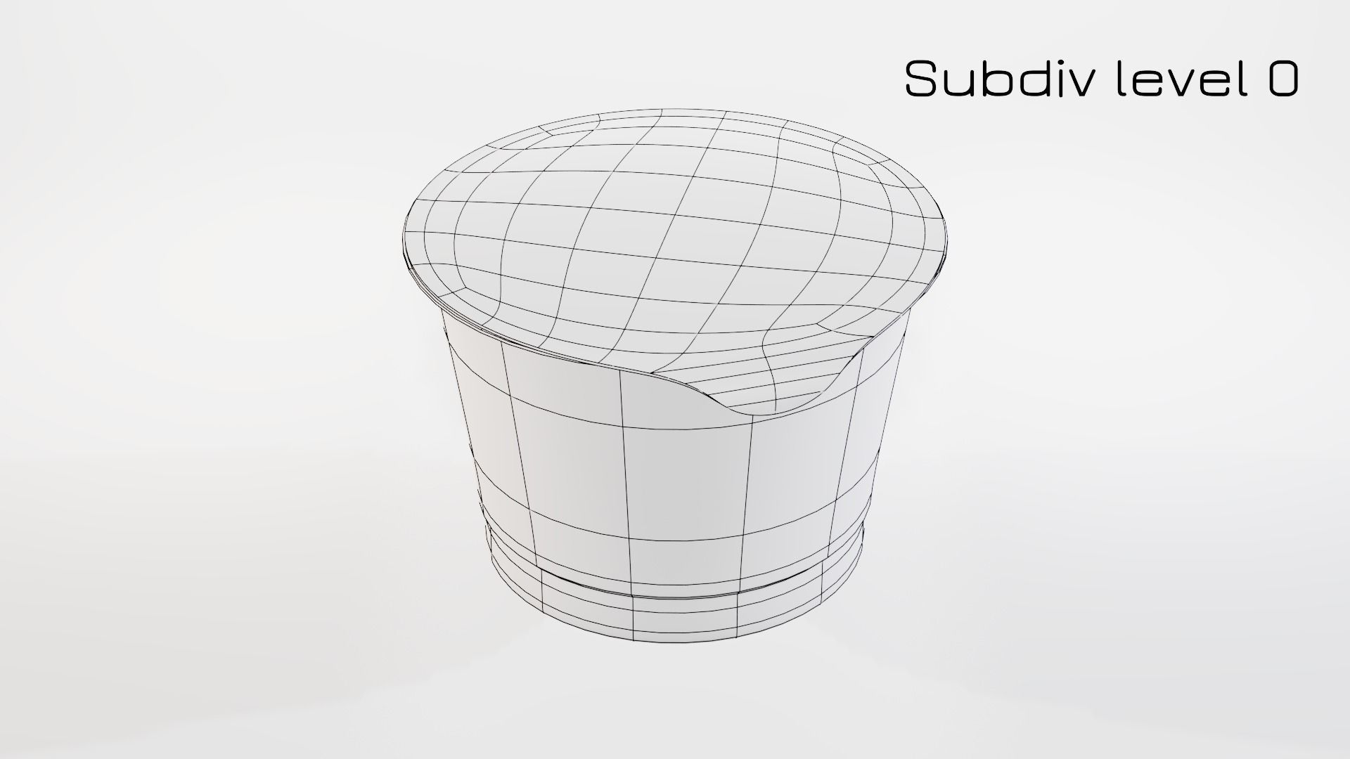 Yogurt Cup 200ml Low-poly 3D model_24