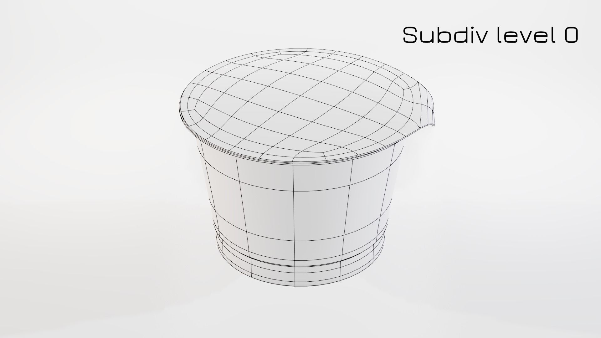 Yogurt Cup 200ml Low-poly 3D model_23