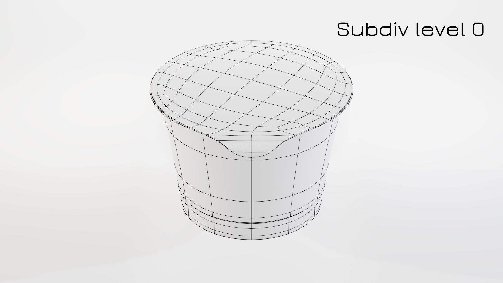 Yogurt Cup 200ml Low-poly 3D model_19