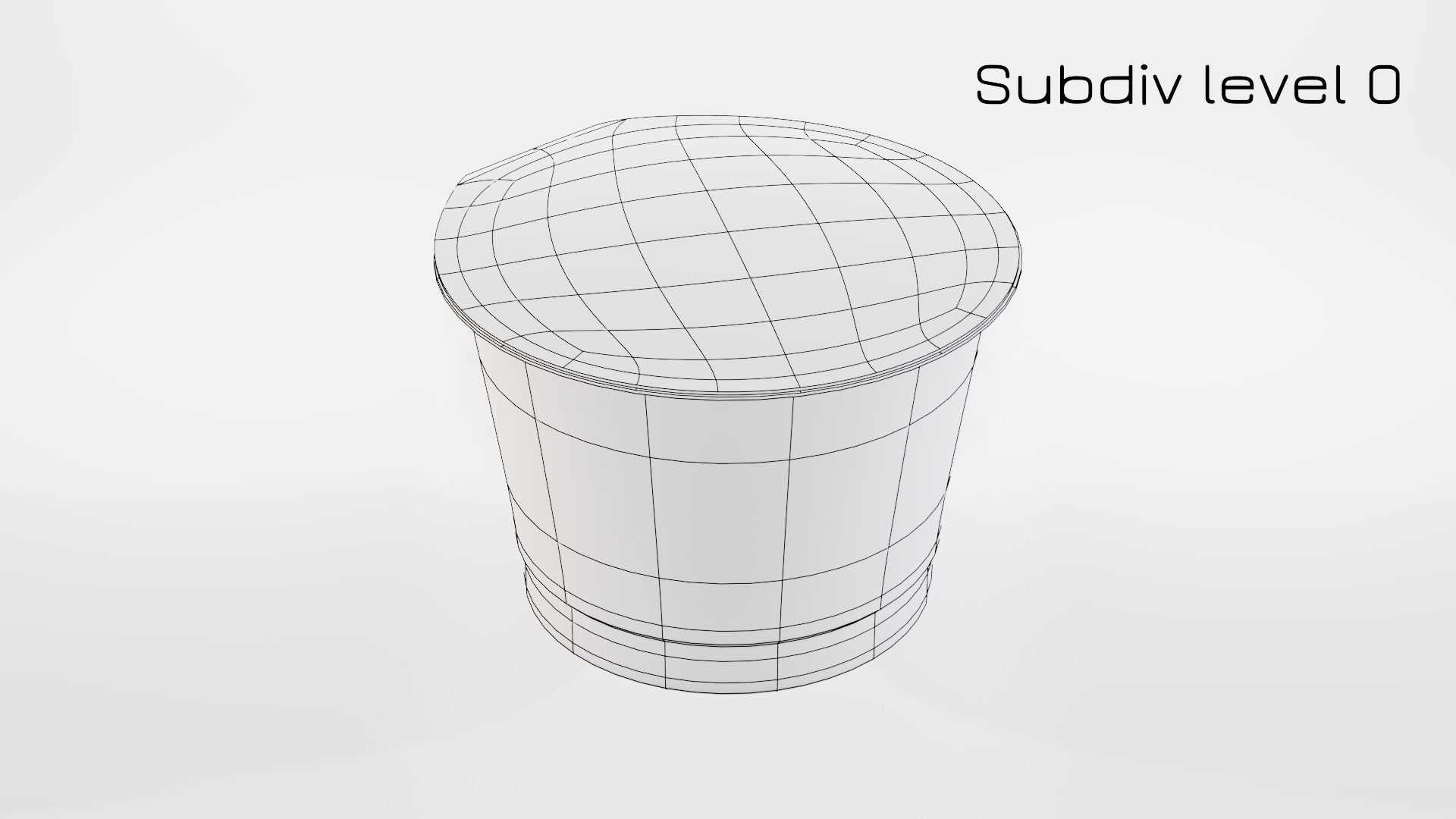 Yogurt Cup 200ml Low-poly 3D model_21