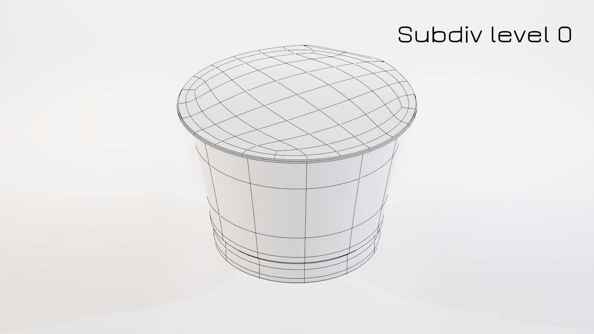 Yogurt Cup 200ml Low-poly 3D model_22