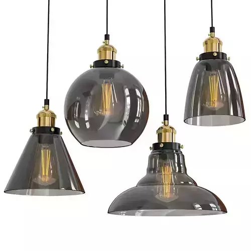 Glass lamp shade pendant