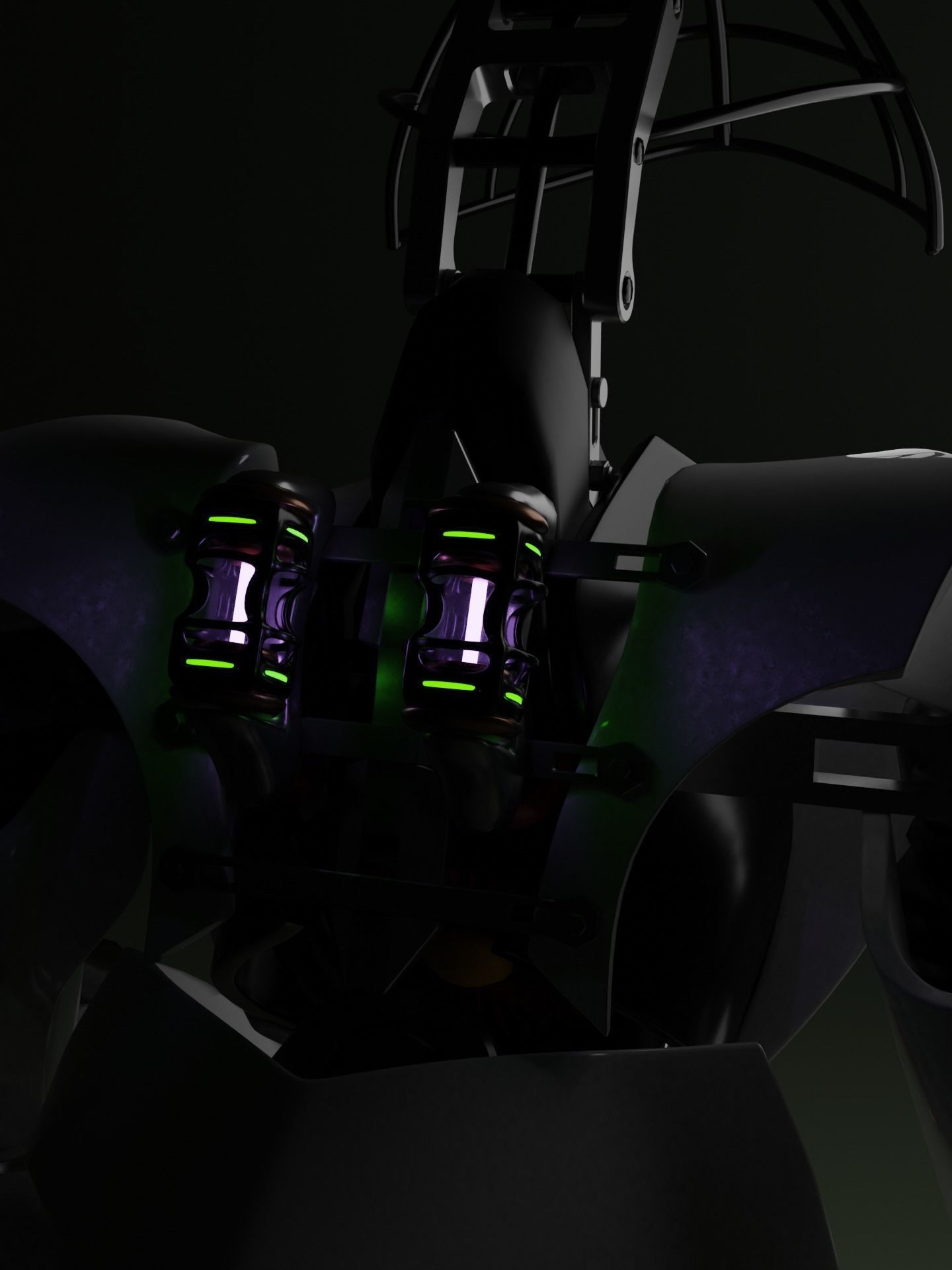 Mech Gorilla Character Low-poly 3D model_5