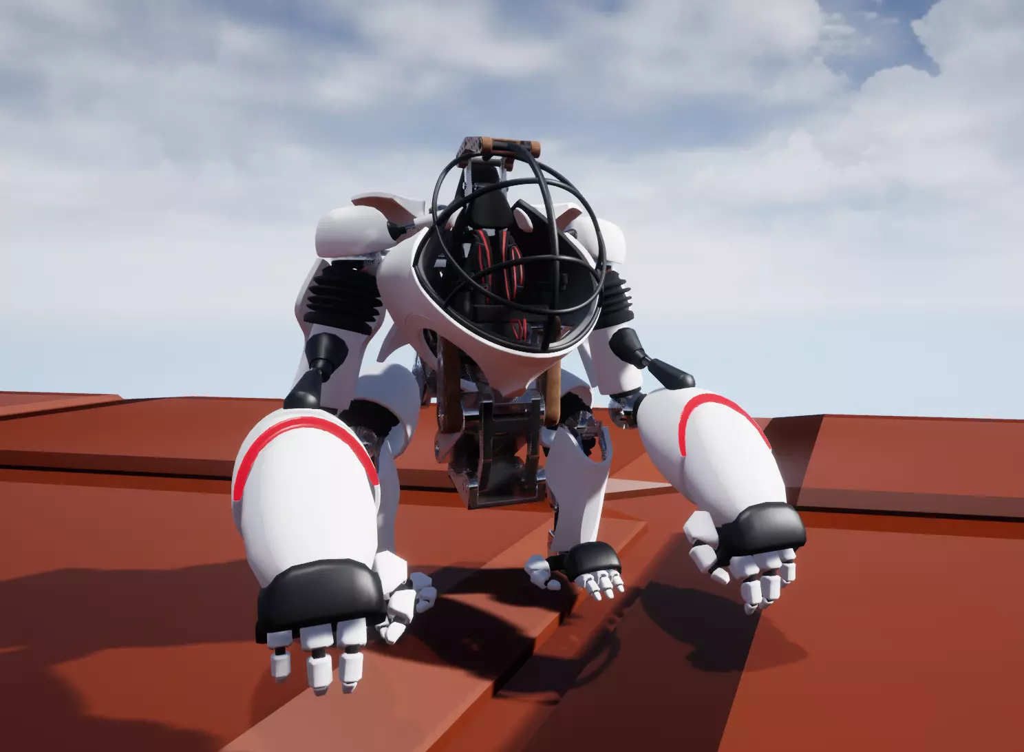 Mech Gorilla Character Low-poly 3D model_0