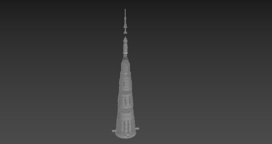 N-1 rocket Low-poly 3D model_13