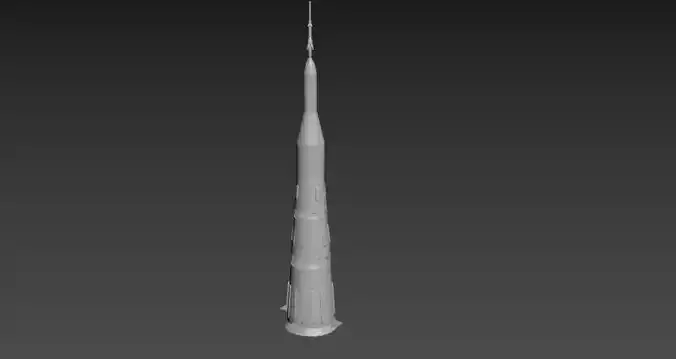 N-1 rocket Low-poly 3D model