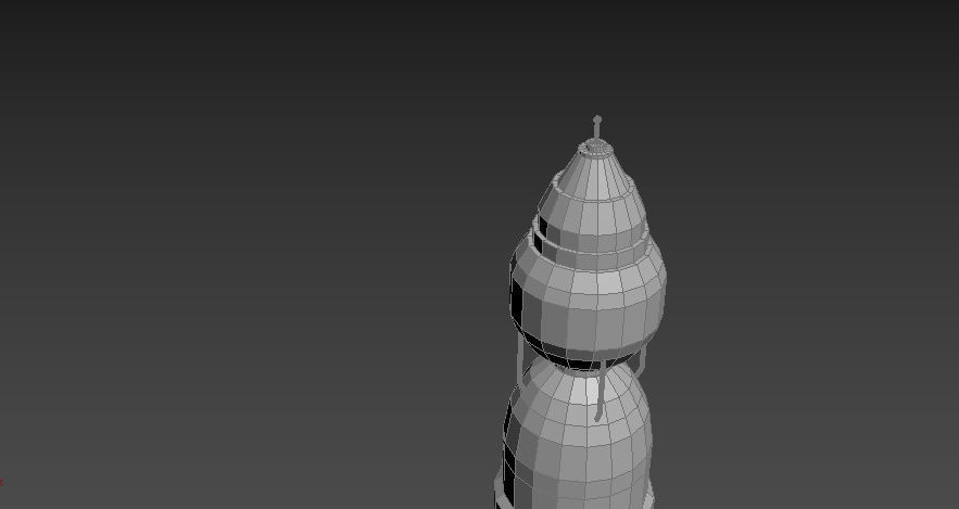 N-1 rocket Low-poly 3D model_37