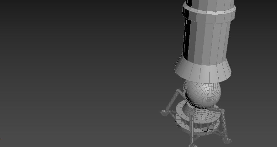 N-1 rocket Low-poly 3D model_36