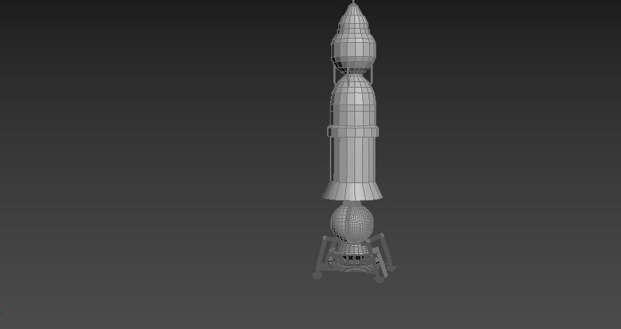 N-1 rocket Low-poly 3D model_33