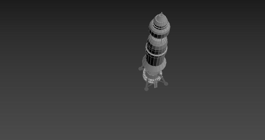 N-1 rocket Low-poly 3D model_34