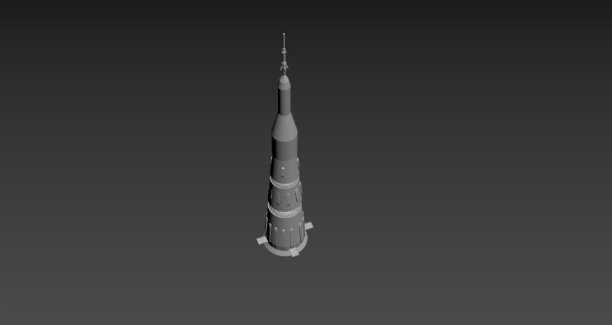 N-1 rocket Low-poly 3D model_1