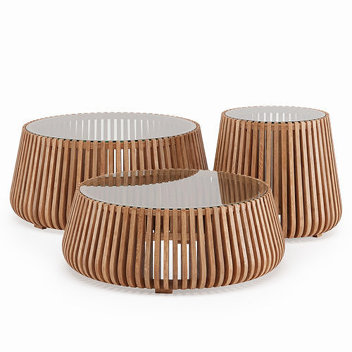 Camps Bay Set Oak 3D model 6