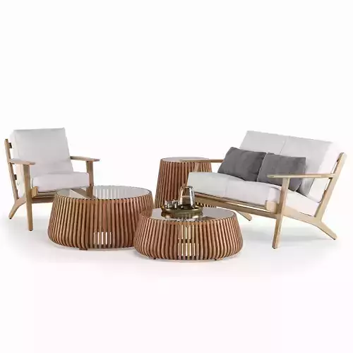 Camps Bay Set Oak 3D model
