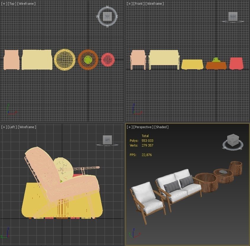 Camps Bay Set Oak 3D model_10