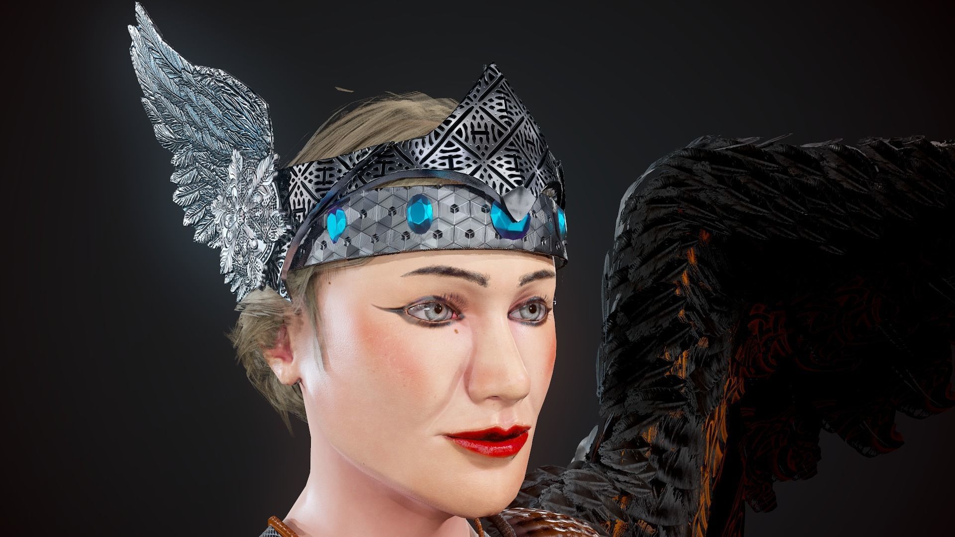 Valkyrie Low-poly 3D model