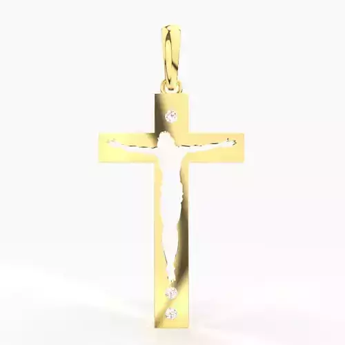 JESUS CROSS DIAMOND PENDANT