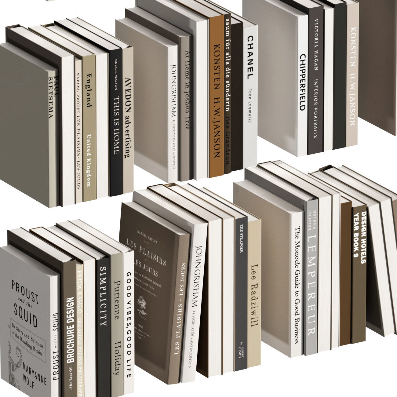 Books 3D model_5