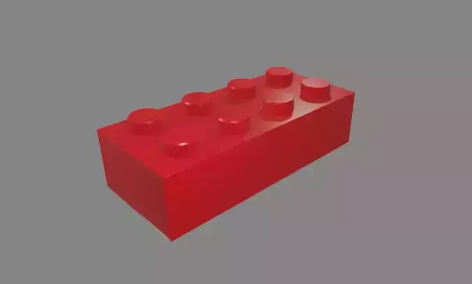 Plastic Brick Low-poly 3D model