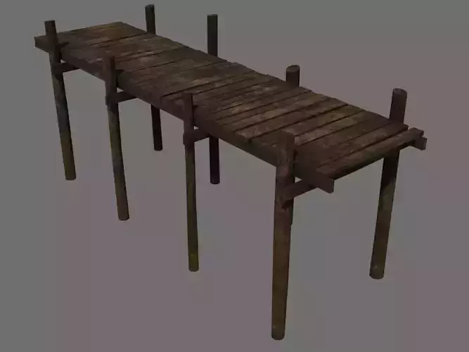 Medieval Wooden Old Dock 
