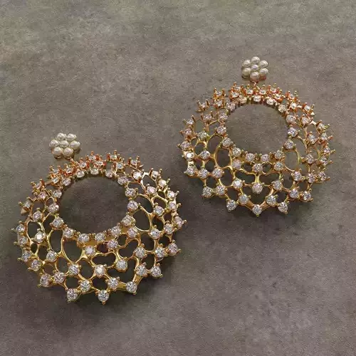 pearlearring gold - plated piece of jewelry