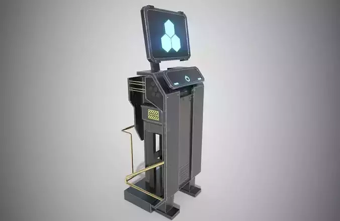 Sci-fi Terminal Low-poly 3D model